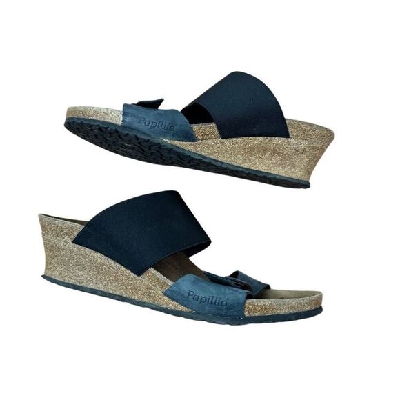 Birkenstock Papillio Della Wedge Black Oiled Nubuck Sandals Size 40 = US 9 - 9.5 - Picture 6 of 7